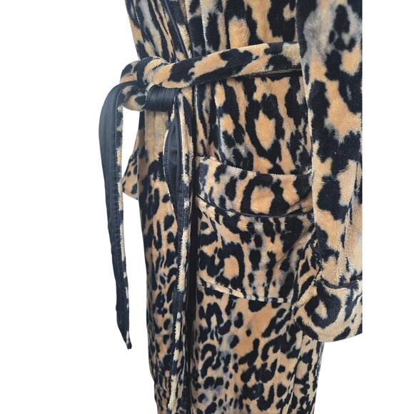 Soma Animal Print Soft Cozy Winter Belted Winter Warm Robe S/M - Picture 3 of 6
